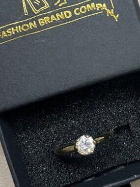 NIB Fashion Brand Company I AM HORNY Wedding/Divorce Ring 14K Gold, Size 5